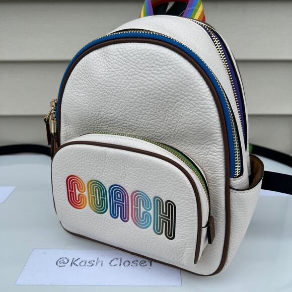 Coach Backpack Mini Court With Rainbow Coach - Picture 3 of 10